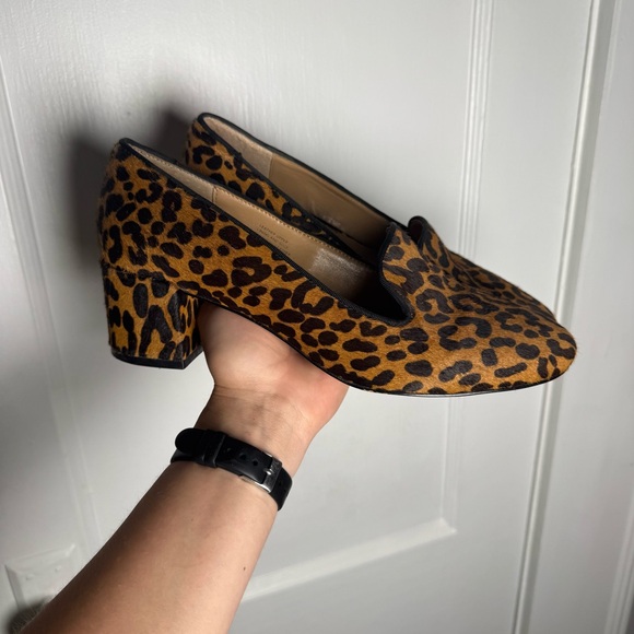 Banana Republic Shoes - Banana Republic Leopard Cheetah Print Calf Hair Smoking Slipper Heel Size 9